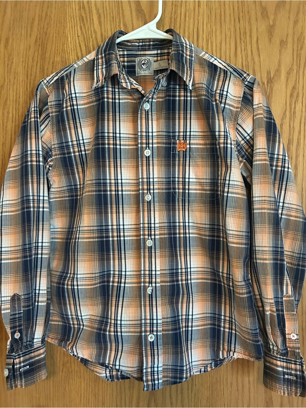 Cinch Boys Shirt in Navy and Orange